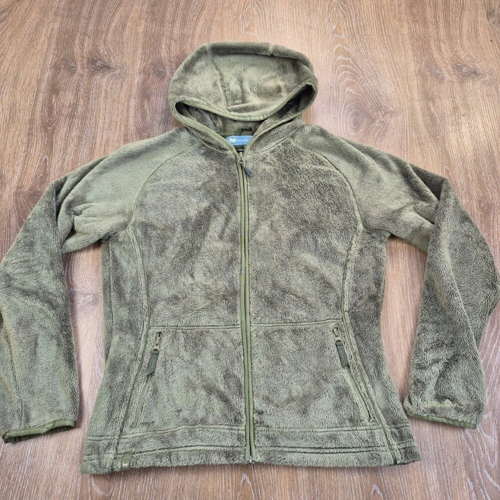 Woman's fuzzy zip Up Hoodie Wind River Medium Sports Hiking Gorpcore Everyday